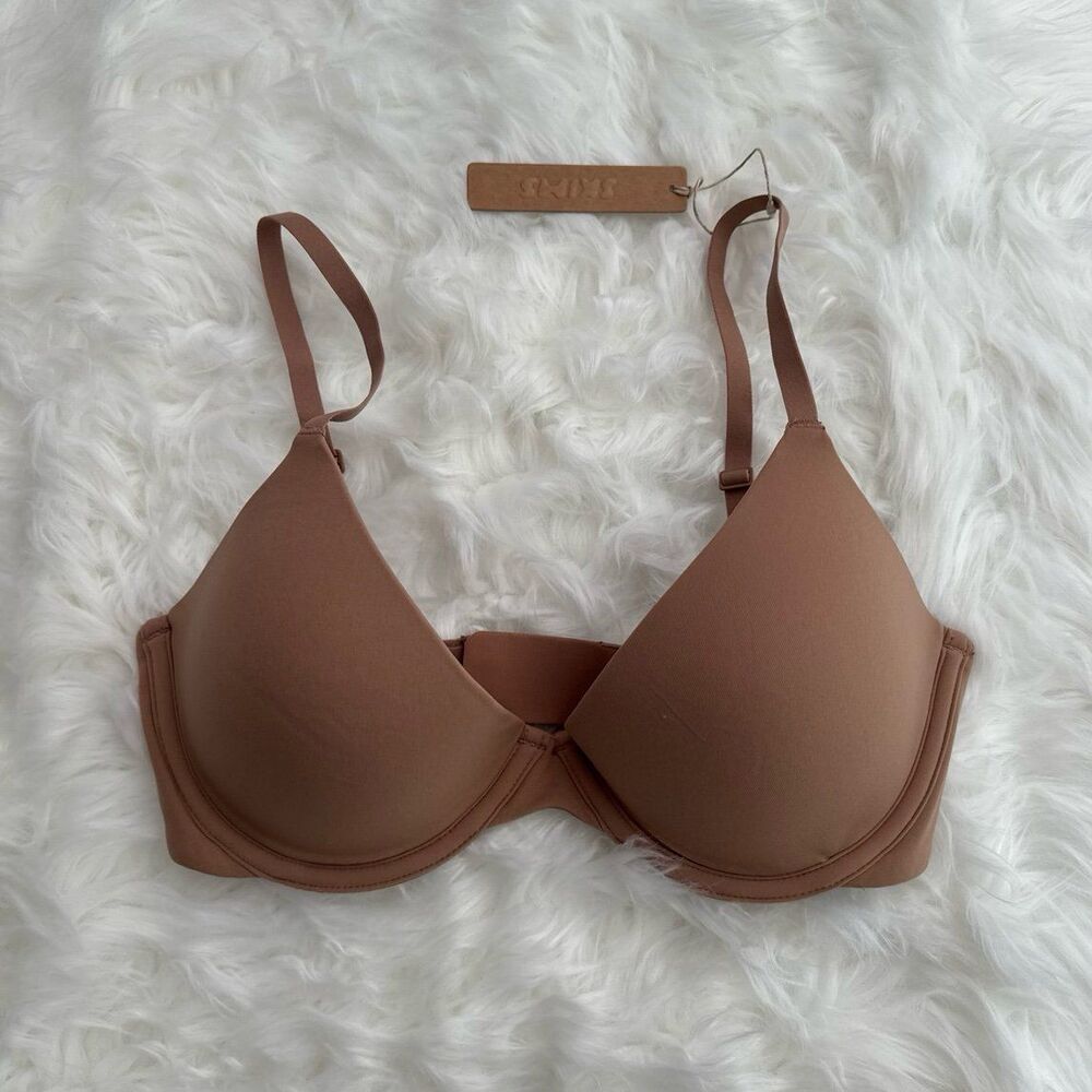 Skims Fits Everybody Scoop Plunge Bra Sienna Size 32D